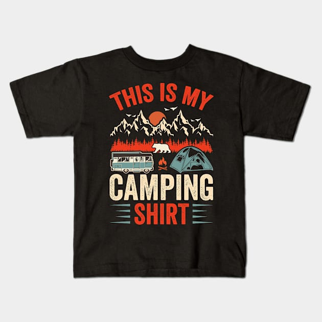 Funny Camping Shirt - This is My Favorite Camping Kids T-Shirt by Richmondrabiot